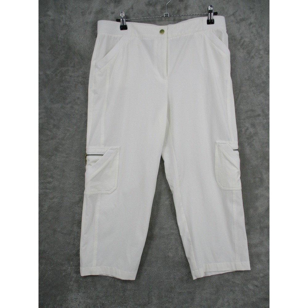 Chico Pants Womens 1 US Medium Zenergy Cargo Pockets Athleisure Stretch Pull On